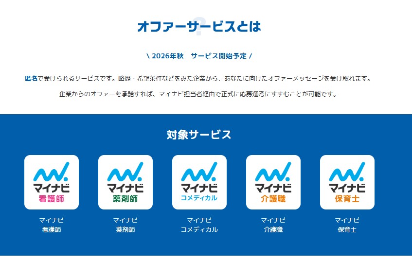 マイナビ看護師のスカウト機能